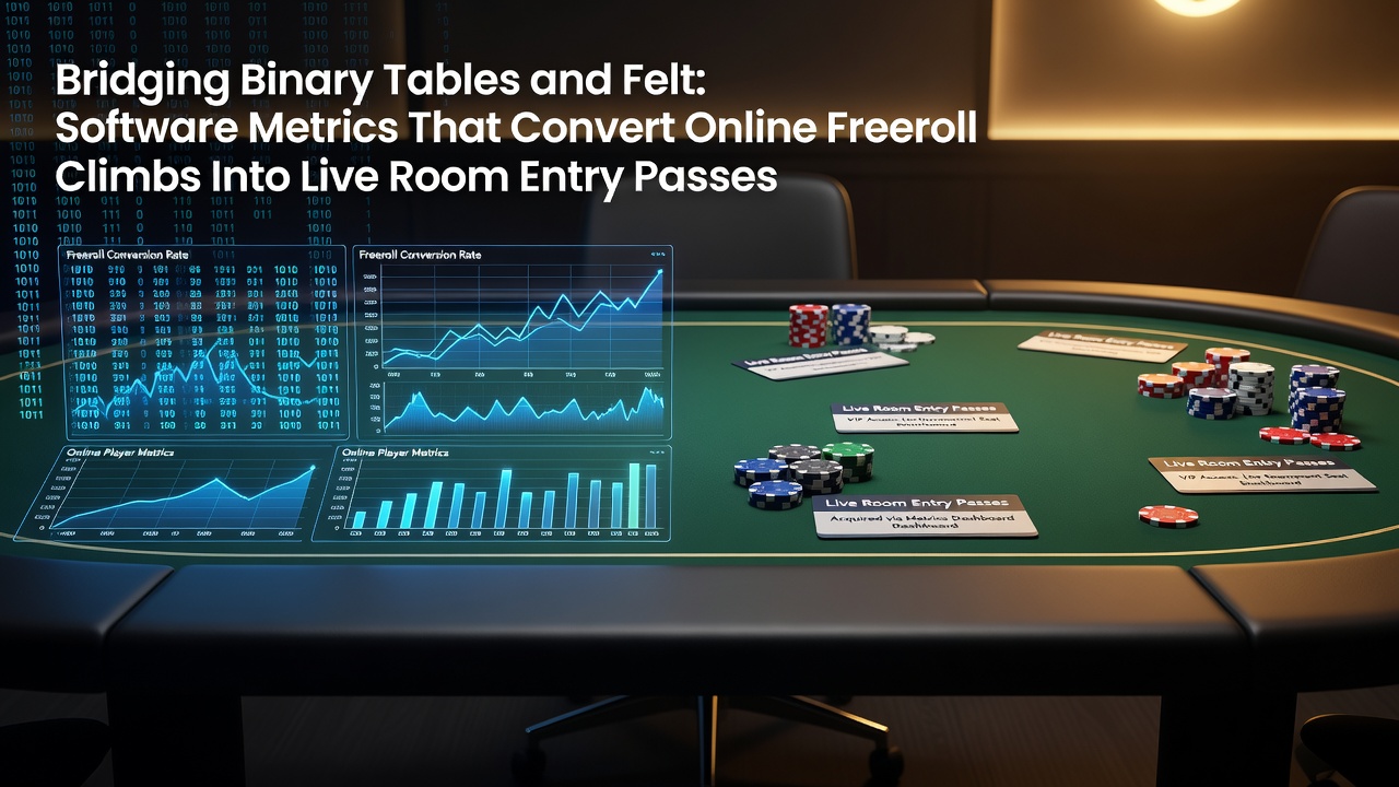 Software dashboards tonen statistieken van online pokerprestaties die leiden tot live room uitnodigingen