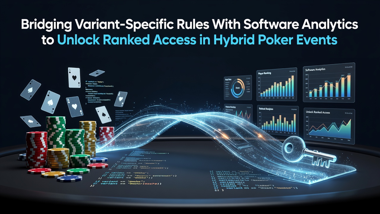 Software analytics dashboard die variantregels analyseert in hybride poker events
