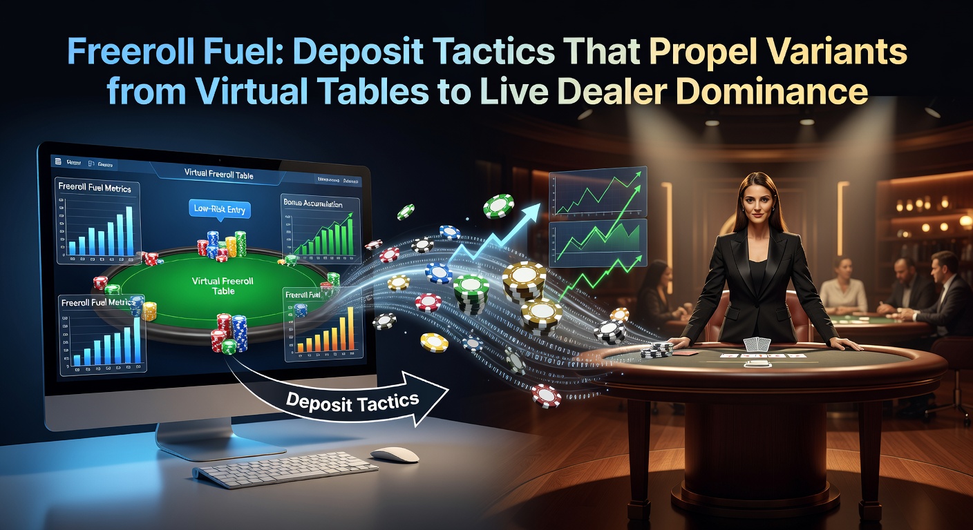 Live dealer tafel met spelers in een high-stakes variant toernooi, contrast met online scherm