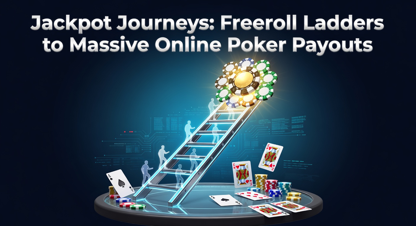 Speler viert freeroll-overwinning met jackpot-ladder in online poker platform