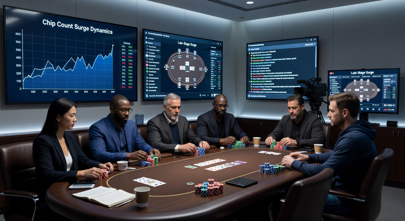 Scherm met poker software HUD op een online finaletable, vol stats en equity grafieken
