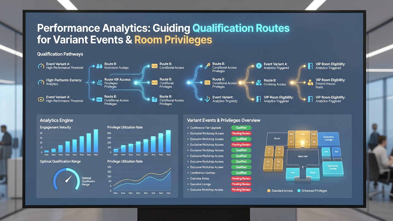 Live pokertafel met analytics overlays die kwalificatie en privileges illustreren