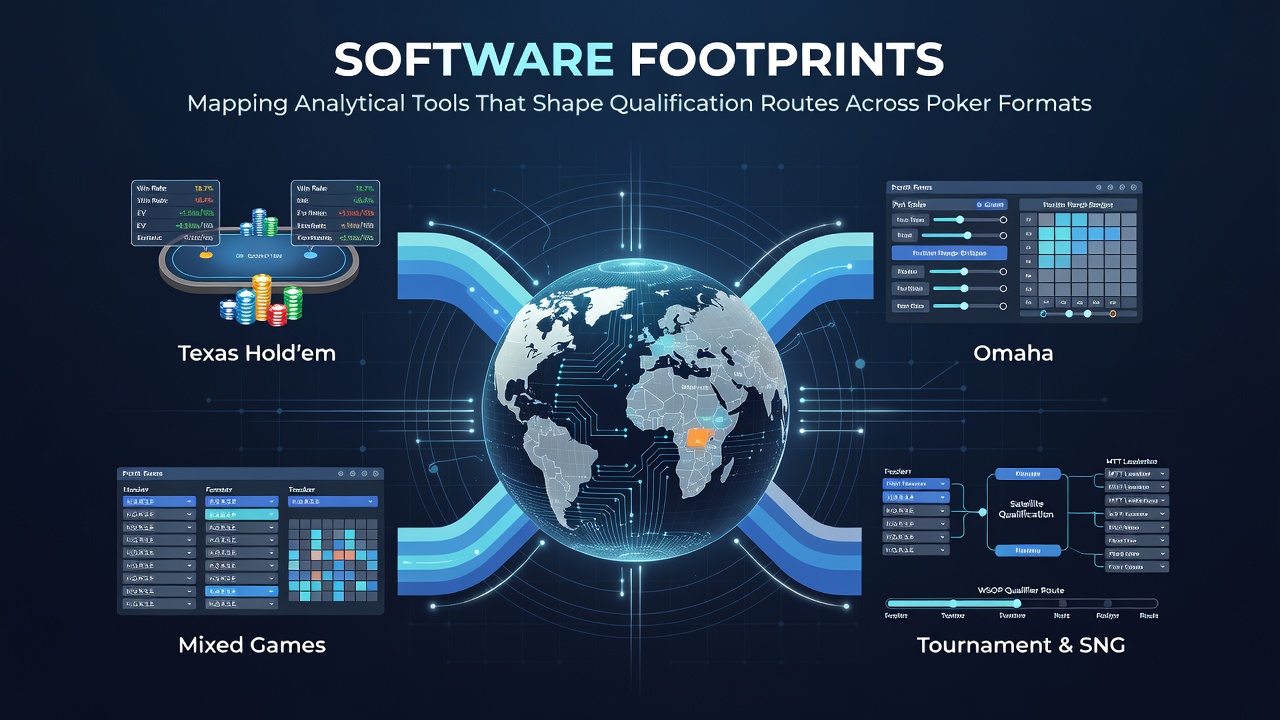 Kaart van analytische tools en hun impact op poker kwalificatieroutes